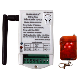 Công tắc điều khiển từ xa - 2 kênh, anten ngắn, gồm remote, RF2K 220V-RM01B
